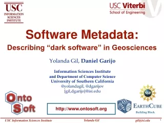 Software Metadata: Describing “dark software” in Geosciences