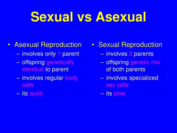 sexual vs asexual