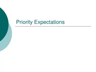 Priority Expectations