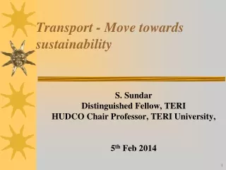 Transport - Move towards sustainability
