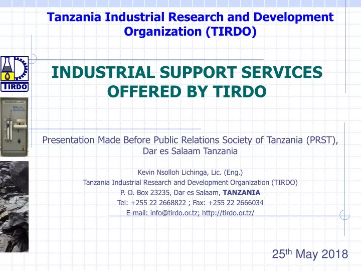 tanzania industrial research and development