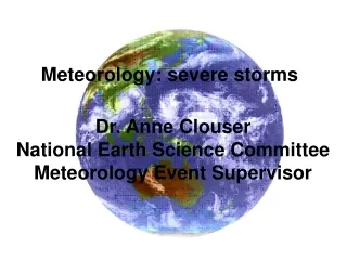 Meteorology: severe storms