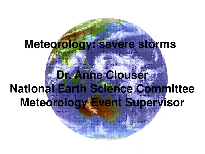 meteorology severe storms