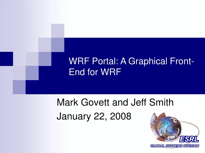 wrf portal a graphical front end for wrf