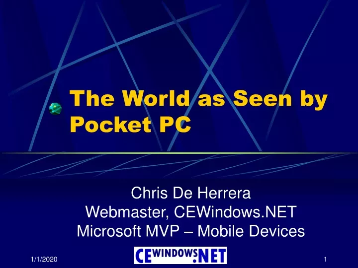 the world as seen by pocket pc