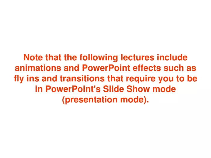 note that the following lectures include