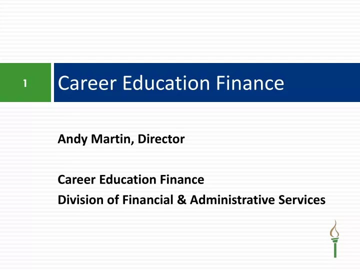 career education finance