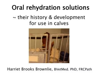 Oral rehydration solutions