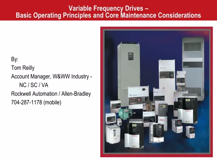 variable frequency drives basic operating principles and core maintenance considerations