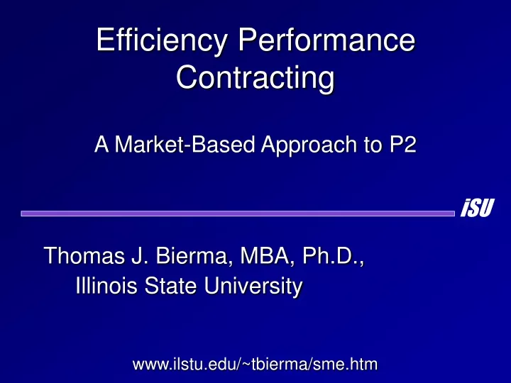 efficiency performance contracting