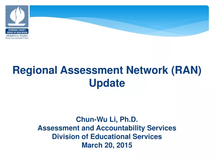 regional assessment network ran update chun