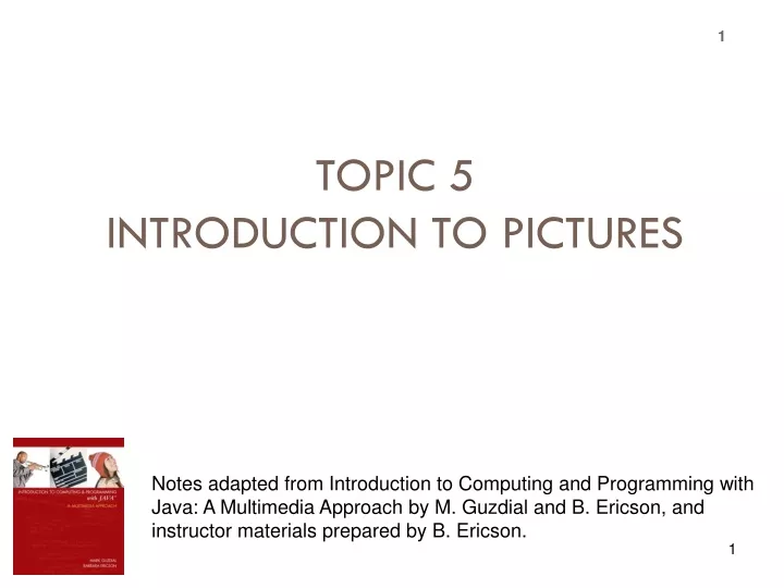 topic 5 introduction to pictures