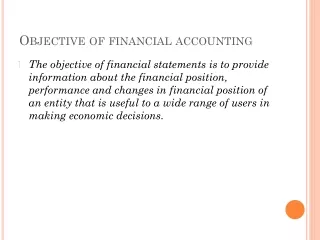 Objective of financial accounting