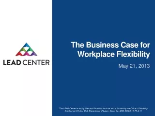 The Business Case for Workplace Flexibility