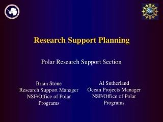 Research Support Planning
