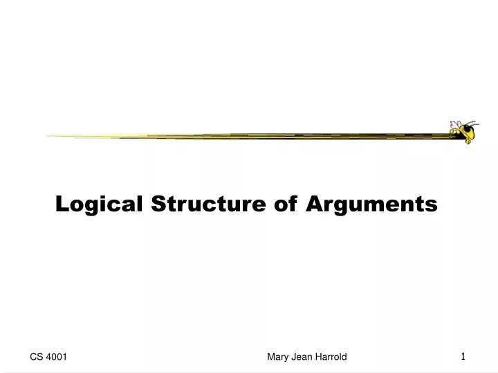 logical structure of arguments