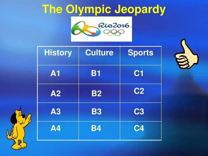 the olympic jeopardy