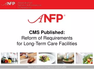 CMS Published: Reform of Requirements for Long-Term Care Facilities