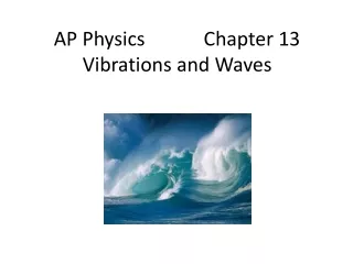 AP Physics            Chapter 13 Vibrations and Waves