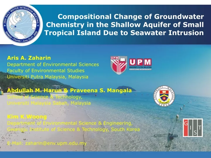 compositional change of groundwater chemistry