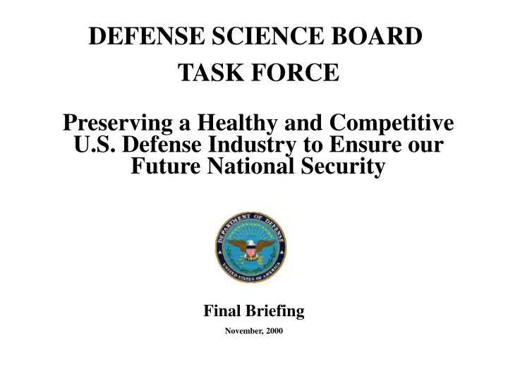 defense science board task force