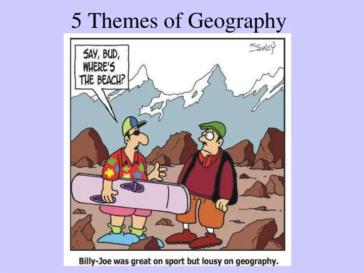 5 themes of geography