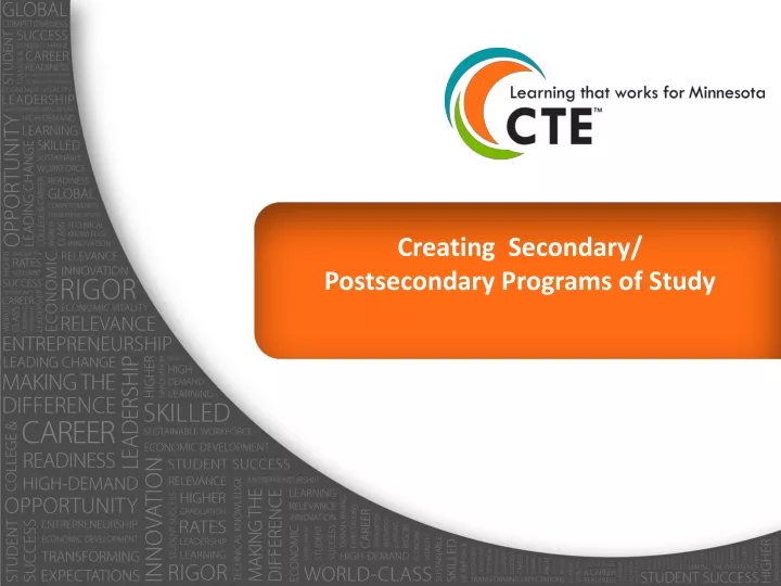 creating secondary postsecondary programs of study
