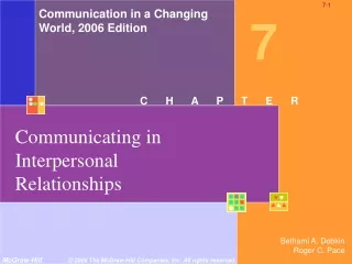 Communicating in Interpersonal Relationships