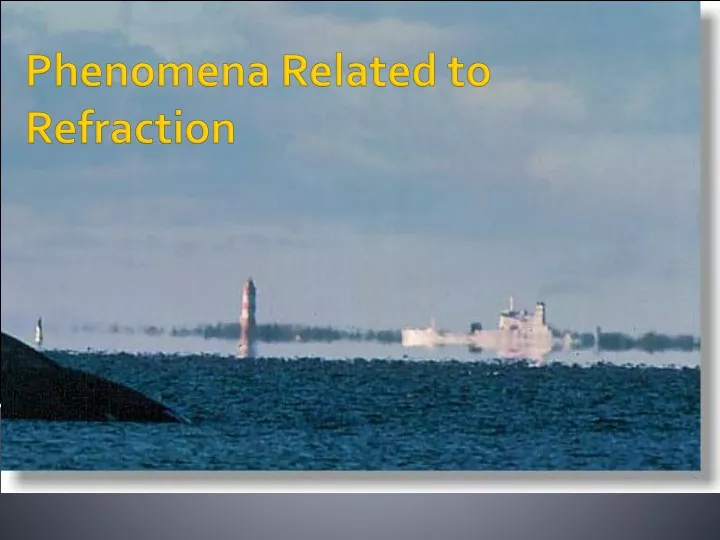 phenomena related to refraction