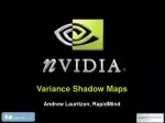 Variance Shadow Maps in Shadow Mapping Techniques - slide 1