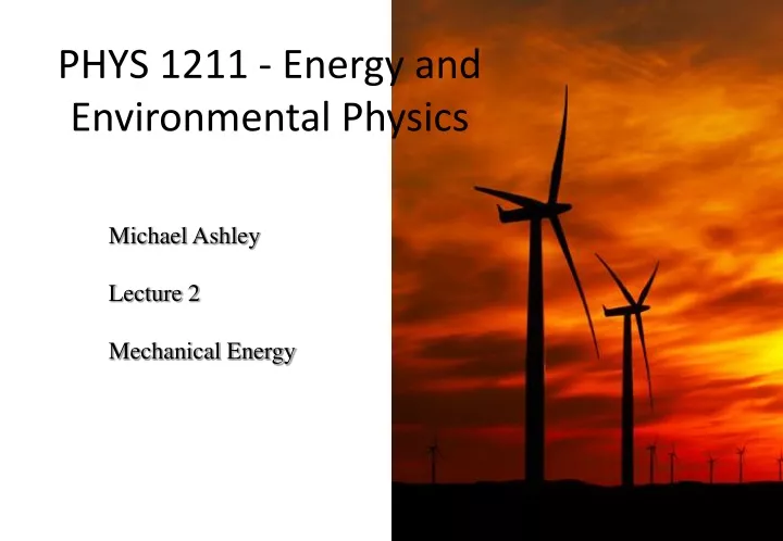 phys 1211 energy and environmental physics