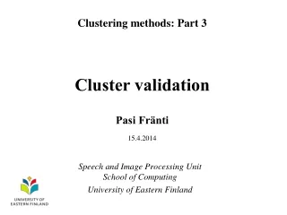 Cluster validation