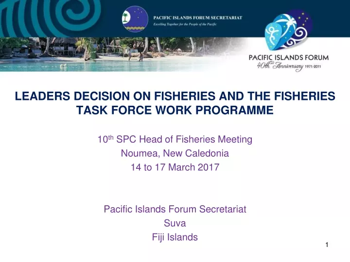 leaders decision on fisheries and the fisheries