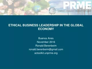 ETHICAL BUSINESS LEADERSHIP IN THE GLOBAL ECONOMY