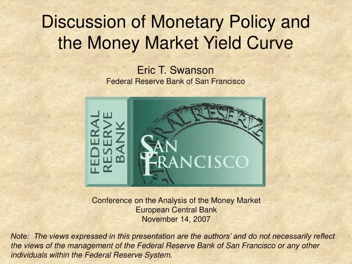 discussion of monetary policy and the money