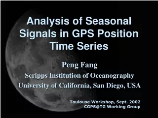 Analysis of Seasonal Signals in GPS Position Time Series