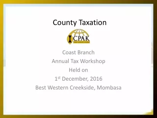 County Taxation