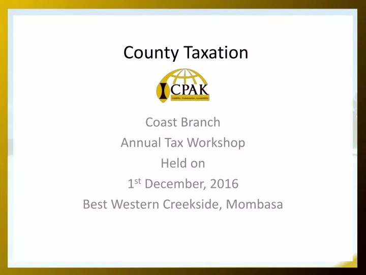 county taxation