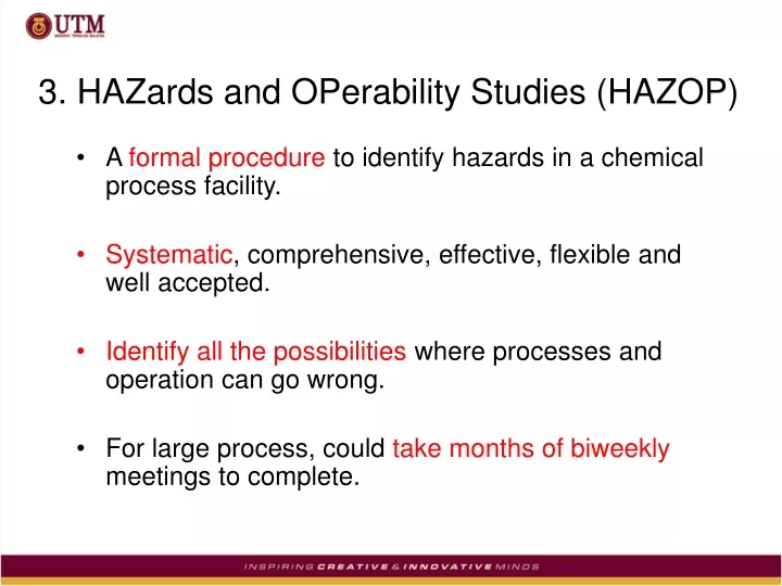 3 hazards and operability studies hazop