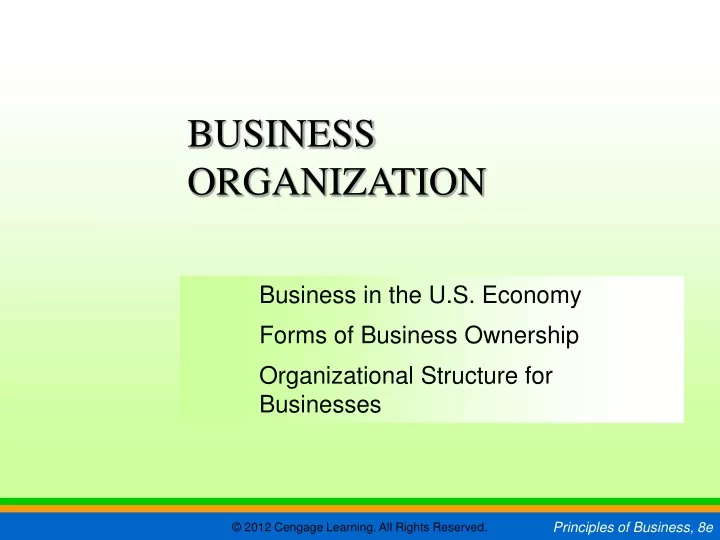 business organization