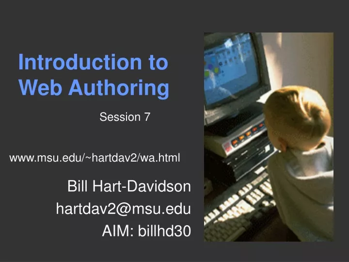 introduction to web authoring