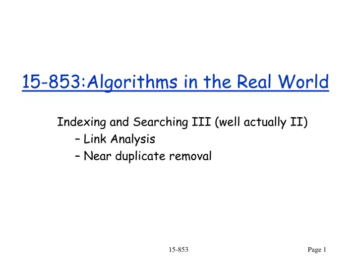 15 853 algorithms in the real world