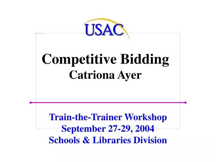 competitive bidding catriona ayer