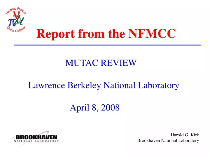 report from the nfmcc