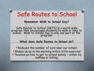 Safe Routes to School