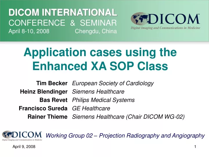 application cases using the enhanced xa sop class