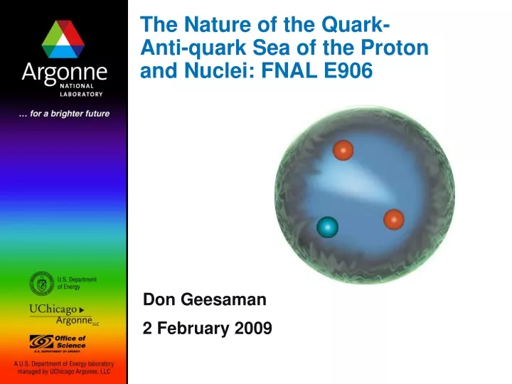 the nature of the quark anti quark sea of the proton and nuclei fnal e906