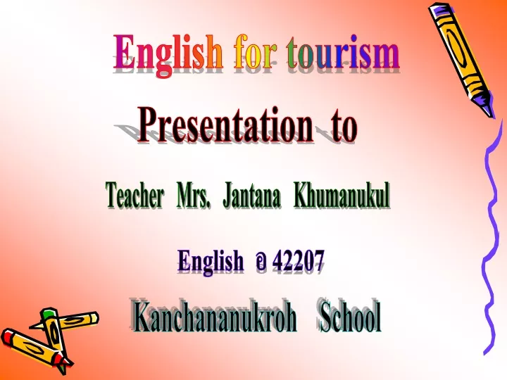 english for tourism