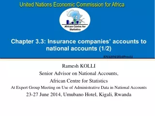Chapter  3.3: Insurance companies’ accounts to national accounts (1/2)