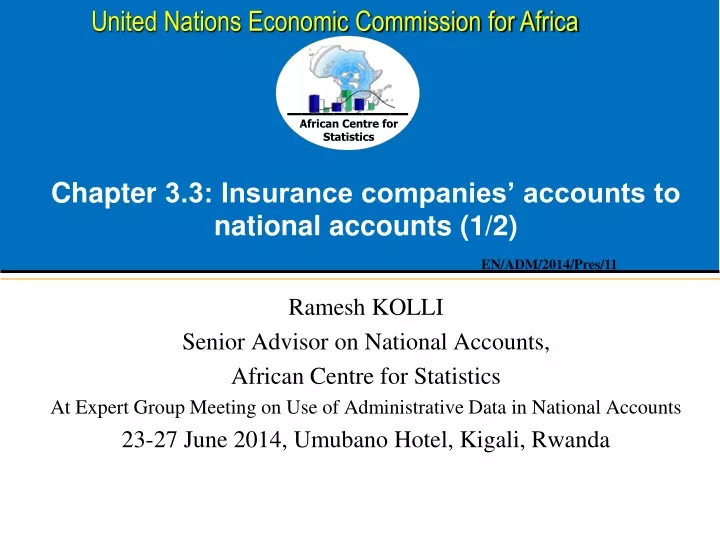 chapter 3 3 insurance companies accounts to national accounts 1 2